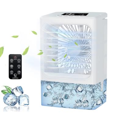 China 7 Led Night Light Portable Personal Mini Air Conditioner Small Cool Mist Humidifier With Fan / Remote Control for sale