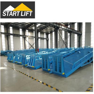 China Hotels START 6ton 8tons Steel System Hydraulic Mobile Yard Ramp for sale