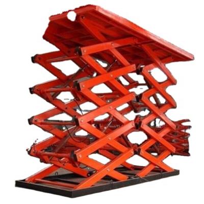 China Hotels POWER 4.5M Hydraulic Scissor Lift Table 3000kgs Cargo Lift Platform for sale