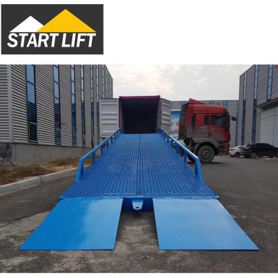 China Hotels 6-10ton 12tons Hydraulic Mobile Container Dock Ramp Lift For Forklift for sale