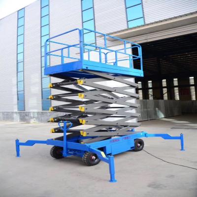 China Hotels START 6M 8M Small Hydraulics 10m Portable Upright Mechanical Electric Central Scissor Lift for sale