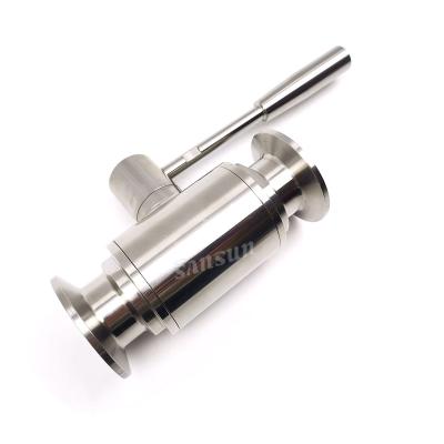 China Food Processing Sanitary Flange Mini Dairy Stainless Steel Food Ball Valve For Food Winery Brewing Dairy Drinks Milk for sale