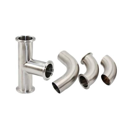 China Dairy Stainless Steel Forging Flange Elbow Sanitary Polishing Short Type Welded Pipe Fitting 90 Degree Elbow for sale