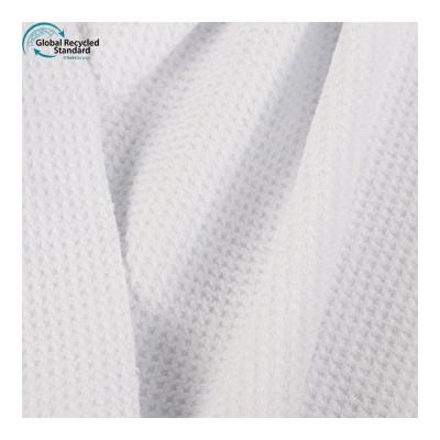 China GRS Eco-frindly anti-static hot sale in stock 100%rpet nylon fabric knit anti-pilling fabric polyester microfiber waffle fabric for sale