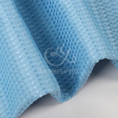 China GRS Anti-Static Recycled Microfiber 82%RPET18%NYLON Waffle Cloth For Clean Towel Home Car Polish Cloth for sale