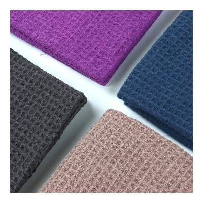 China Factory Anti-Static Sportswear Fabric Polyester Knit Dry Fit Honeycomb Fabric Microfiber Waffle for sale