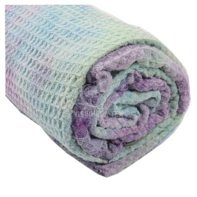 China Hot Selling Clean Microfiber Cloth Household Beach Towel Waffle Anti-Static Knot Dyed Microfiber Cloth for sale