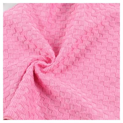 China High Quality Hot Selling Microfiber Kitchen Warp Knitting Anti-static Pink Microfiber Double Trapeze Clean Knitting Fabric for sale