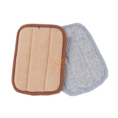 China Sustainable Cheap Home Clean Microfiber Sponge Microfiber Towel Rub Cloth With Warp Clean Terry Cloth for sale