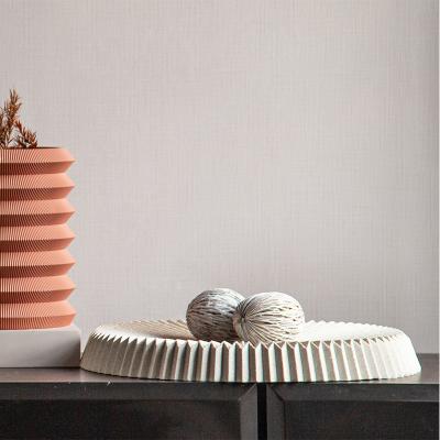 China Modern Nordic Circle Fold Texture Resin Round Crafts Ornaments Soft Fruit Tray Home Model Room Ornaments for sale