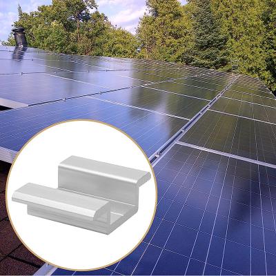 China Nicht rostende Solarpanel-Dachklemmen aus Metall, 40/50/60/80 mm, 1,5 KN/M2 Schneelast zu verkaufen