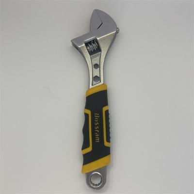 China Durable Large Adjustable Spanner Wide Opening Jaw 6 8 10 12 Inch With Non Slip Handle for sale