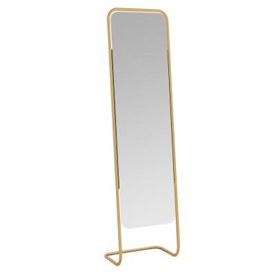 China Home Minimalist Bedroom Mirror Full Body Mirror Dressing Mirror Door Stereoscope Clothing Store Floor Fit Mirror for sale