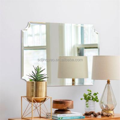 China Economical wholesale geometric shape wall hanging octagonal antique dressing mirror for home decoration for sale