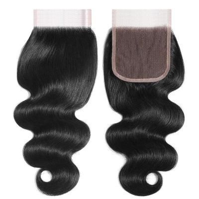 China Wholesale High Quality Natural Color Brazilian Peruvian Peruvian Raw Body Wave 4x4 HD Lace 100% Human Hair Extension Body Wave Closure&Frontal for sale