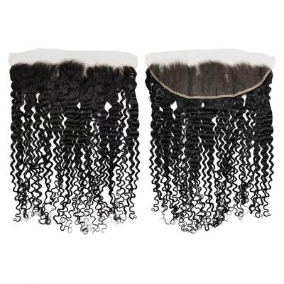 China JIAHUI 13x4 Deep Wave Lace Frontal Vendor, HD Super Thin Sheer Lace Closure Headband With Woman Hair, Deep Wave Wholesale for sale