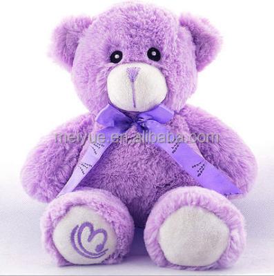 China Good Quality Soft Plush Lavender Bear Sitting Microwave Toy Bear for sale