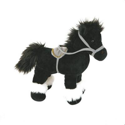 China 26CM Realistic Plush Stuffed Toy Horse Toy With Rein And Saddle for sale