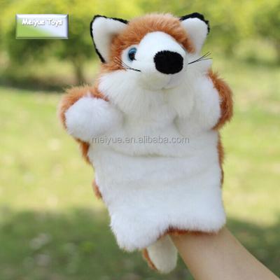 China Hot Sale Realistic Animal Soft Plush Toy Fox Hand Puppets Stuffed Animal for sale