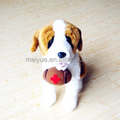 China Best Of Plush Made Toys Plush Stuffed St Bernard Dog / Doctor Dog Stuffed St. Bernard for sale