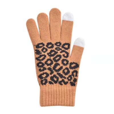 China Women Custom Design Winter Touch Screen Gloves Knitted Split-finger Thickening Outdoor Riding Gloves for sale