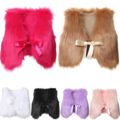 China 2021 All-match fashion baby cardigans winter warm solid girl's fur vest in stock wholesale for sale