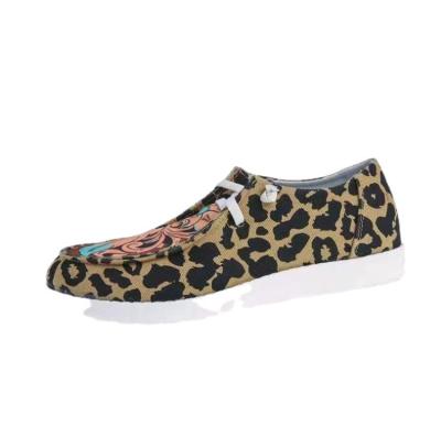 China Comfortable Cheap Price Factory Customized New Style Women Fashion Slip On Printed Canvas Shoes Women Large Size Shoes for sale