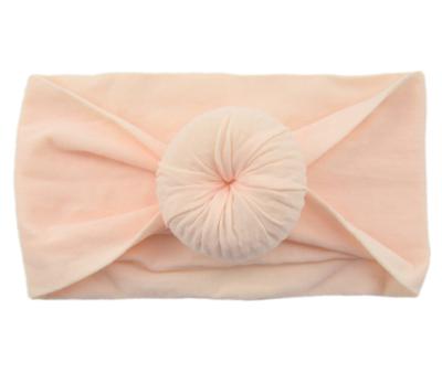 China Toddler Girls Head To Use Newborn Baby Elastic Head Knot Solid Color Wrap Baby Accessories Nylon Hair Headband for sale