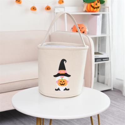 China 2021 Canvas Fashion Festival Bucket Candy Halloween Bucket Hot Selling Gift for sale