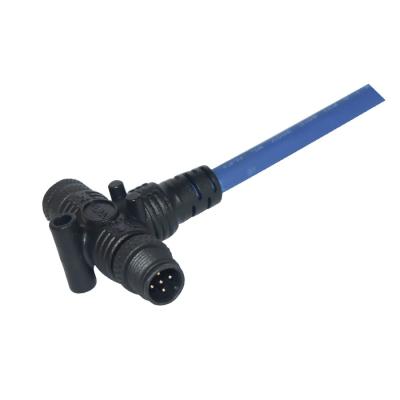 China Automotive NMEA 2000 Power Tap M12 Male To Female T-Connector Cable M12 Connector 5 Pin for sale