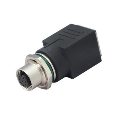 China NEW Automotive Type M12 4pin D Code Male Female To RJ45 Adapter for sale