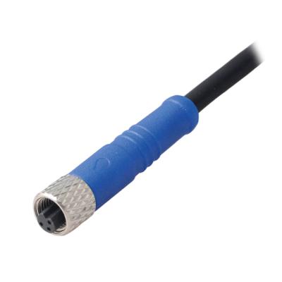 China M5 Straight Power Cable Connectors 3 4 Pin Male / IP67 / Female Waterproof IP68 for sale