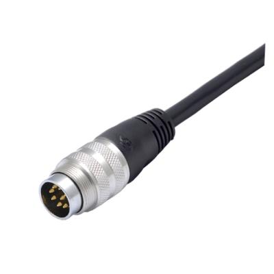 China M16 12pin DIN Automotive Electronic Waterproof Connector Molded Cable for sale