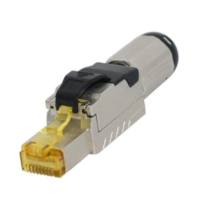 China Cat8 Cat6 Cat5 Rj45 Plug 8p8c Automotive Ethernet Rj45 Modular Connector With Transparent Grommet Boot for sale