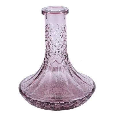 China Newest Shisha Hookah Hookah Narguile Smoking Design Most Popular Russian Shisha Bottle Glass Hookah Germany Shisha Vase Crystal Water Container for sale