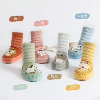 China Toddler Infant Moccasins Girls Anti-Smell Anti-Smell Baby Boy Slipper Indoor Shoes Booties Booties With Grips for sale