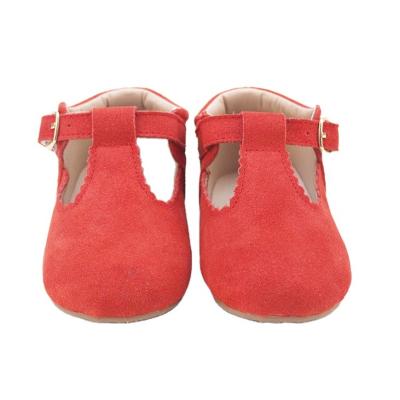 China Other T-Strap Leather Baby Moccasins With Water Drop Cavity - Soft Unique Boys Shoes Girls Slippers For Infant First Walkers Toddlers for sale