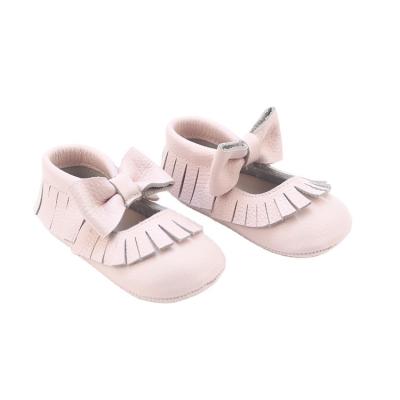 China Sole Shoes Leather T-bar Moccasins Deodorization Baby Toddler Loafers Rubber Sole Shoes for sale