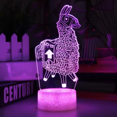 China USB Touch Lampada Fortress 3D Indoor Variable Visual Led Illusion Night Light Lamp For Kids for sale