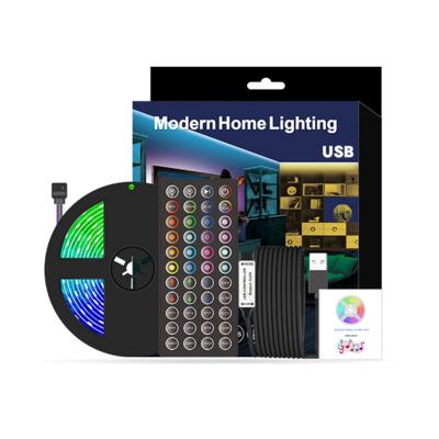 China Hot Selling TV RGB LED Strip Light for TV, HOME, New 44key 5050 RGB 18LED/M LED Computer Strip Light Set for sale