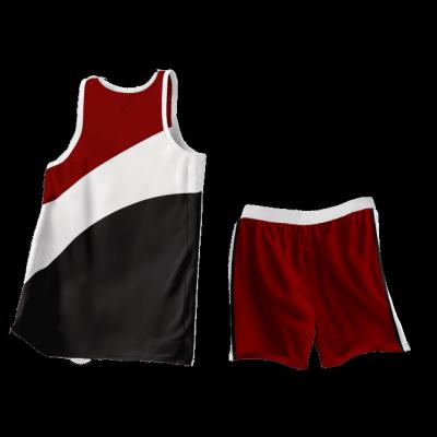 China Custom made double sided uniform/factory solid color sportswear basketball suit full body bulk double sided custom wholesale mesh antibacterial for sale