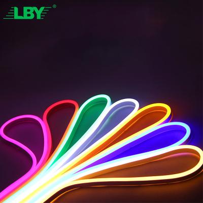 China LBY Inextstantion 110V 6X12 5M Neon Flex Light Warm White 12V Led Cuttable Strip 4X10 Smd2835 Flexible Rgb Neon Led Strip Light for sale