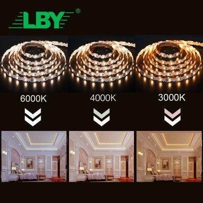 China LBY Wholesale 2835 Led Strip Lights Color Flexible Wireless 60 Leds/M Aluminum Profile Strip Led Lights With Remote for sale