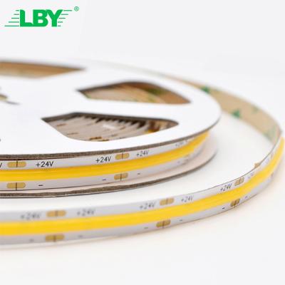 China LBY Rgbw Cob Sk6812 Led Ip67 20 Meter 12 Volt Dc Strip Light Remote Control App Smart Wifi Magic Cct Led Strip Cob for sale