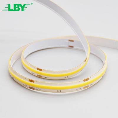 China LBY 5000*8Mm 312 528 24V Rgb Cob Led Strip Kit 24Key Ir Controller Magic Cob Led Strip With Connector For Shopping Mall for sale