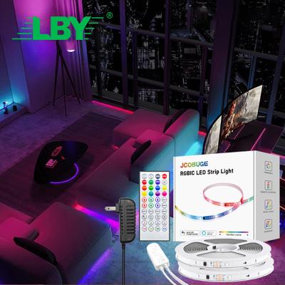 China LBY Dc12V Usb Music Waterproof Led Lights Rgbic New 2Pcs/Kit Car Underglow Led Kit 6 Strips App Wifi Home Digital Led Strip Kit for sale