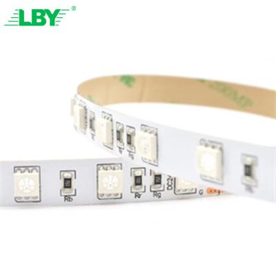 China LBY Digital 5M Smd5050 Rgb Addressable Led Light Smart Strips Black 30 42 60 Leds Ip67 24V Bluotooth Led Strip Light Rgb for sale