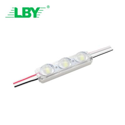 China LBY 0.48W 40PCS/String Crystal Led Module Mini IP66 DC12V 24V 2 Leds 2835 Module Lens LED Module 26*9mm for sale