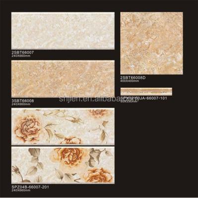 China Rustic Tiles 240*660mm High Quality Inkjet Glazed 3d Ceramic Marble Wall Tile for sale