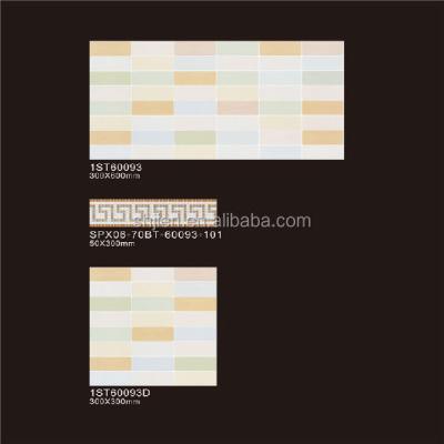 China Rustic High Quality Colorful Glazed Tiles 300*600 Latest Design Wall Tiles for sale